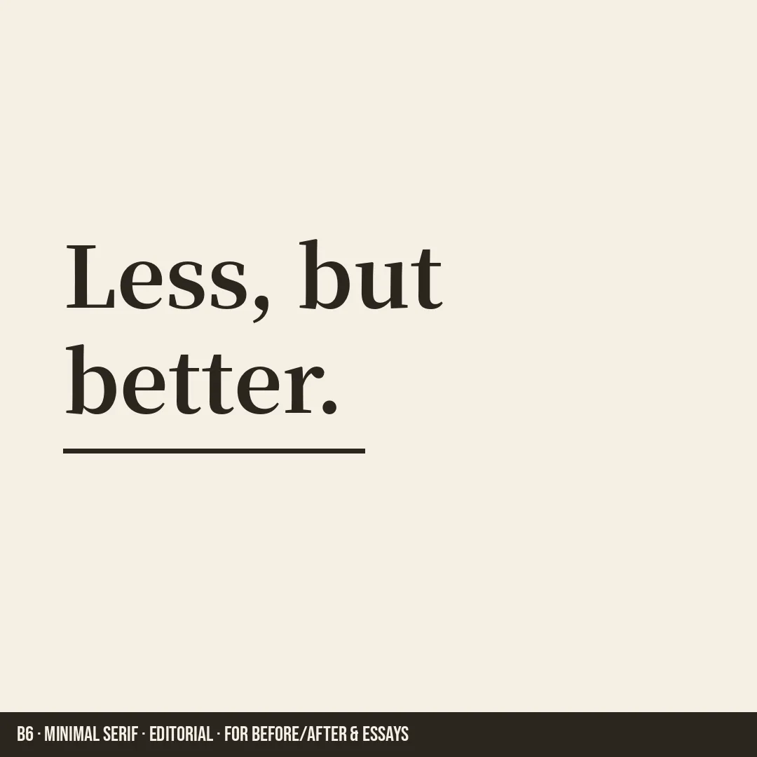 Minimal Serif — Click Assets cover design