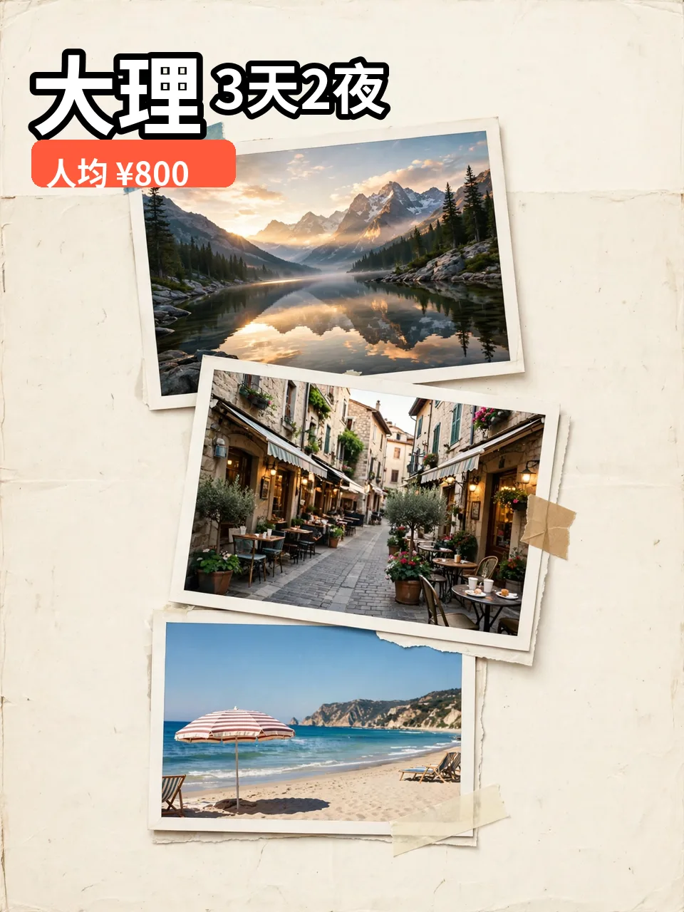 Dali in 3 Days · ¥800 per Person — Click Assets cover design