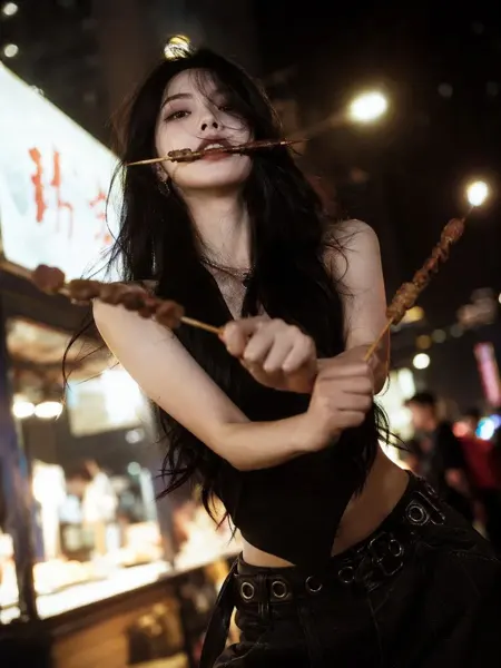 Aloof Beauty Three-Sword Style Night Market BBQ sample image