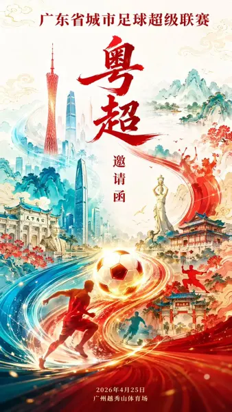Guangdong Super League Guochao Invitation Poster sample image