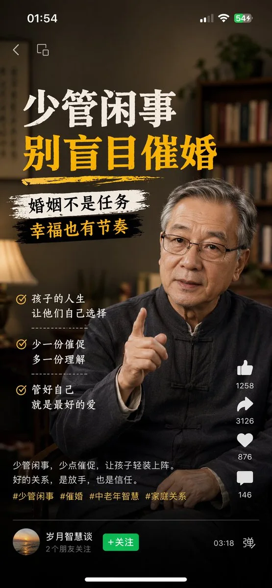결혼 강요 거부 힐링 숏폼 영상 캡처 예시 이미지