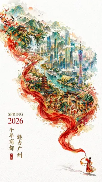 Red Silk Transforming into Magnificent Guochao Guangzhou sample image