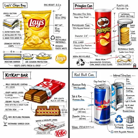 Snack Brand Technical Breakdown Diagram sample image