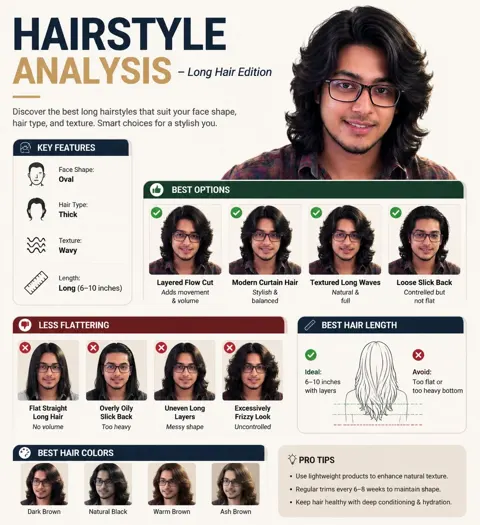 Long Hairstyle Analysis Infographic sample image