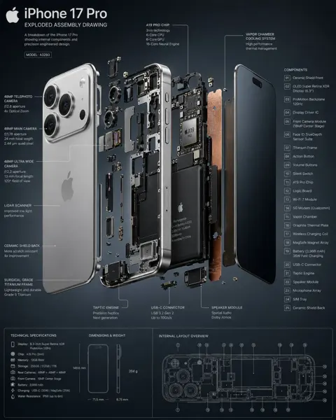 Smartphone Exploded View Diagram sample image