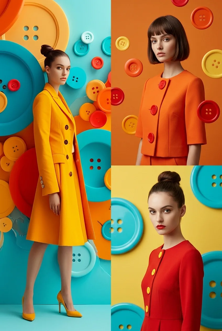 Colorful Buttons Fashion Campaign sample image