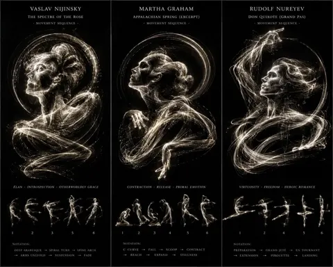 Motion Trail Dancer Light Painting Poster sample image