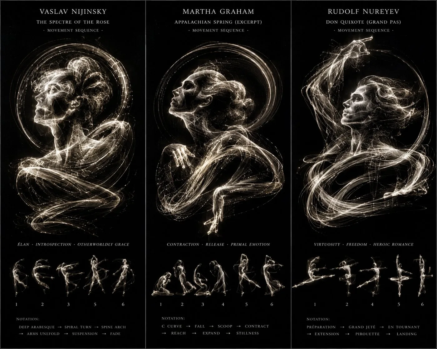 Motion Trail Dancer Light Painting Poster sample image