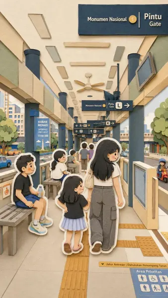Family Travel Paper Cutout Collage sample image