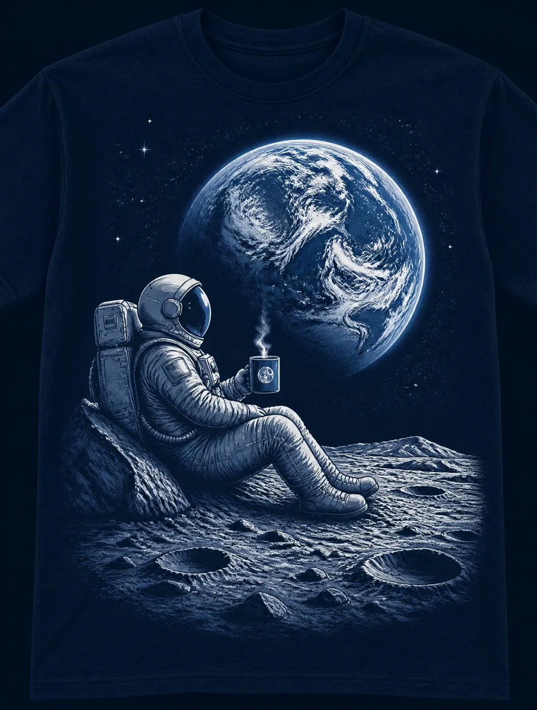 Lunar Astronaut T-Shirt Graphic sample image