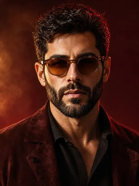 Burgundy Studio Men's Fashion Portrait sample image